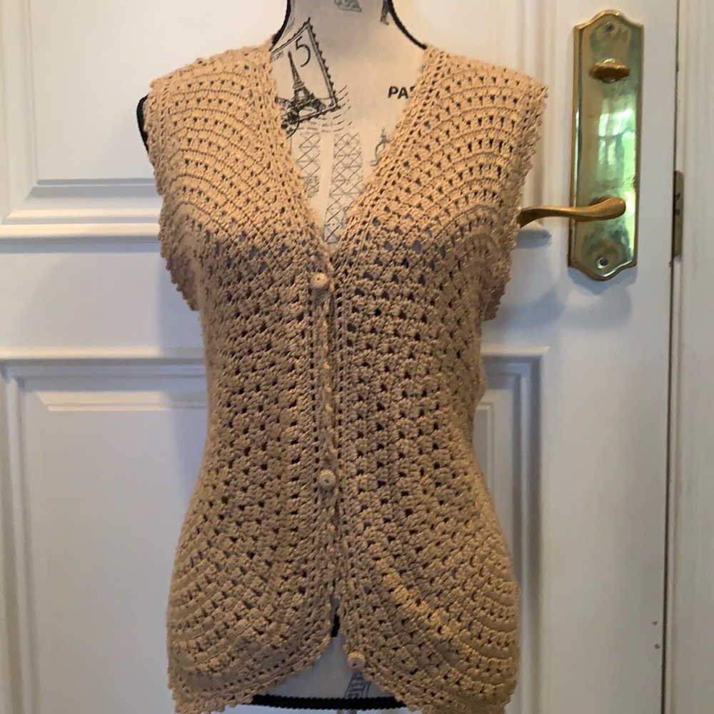 Beautiful long Crochet vest size S/M
